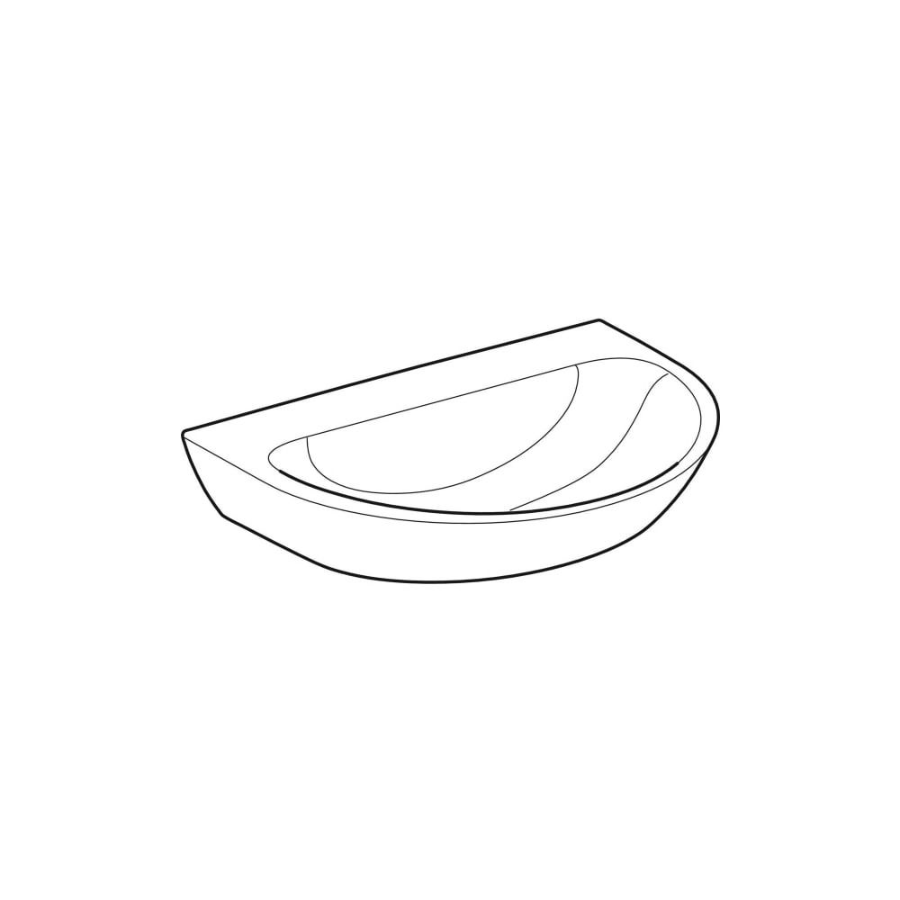 Geberit Renova Waschtisch, Breite 70cm, Tiefe 52cm, ohne Hahnloch, ohne Überlauf, We... GEBERIT-500669018 4025416142720 (Abb. 3)