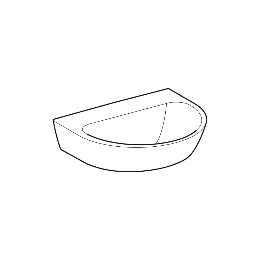 Geberit Renova Waschtisch, Breite 55cm, Tiefe 45cm, ohne Hahnloch, ohne Überlauf, We... GEBERIT-500598011 4025416221647 (Abb. 3)