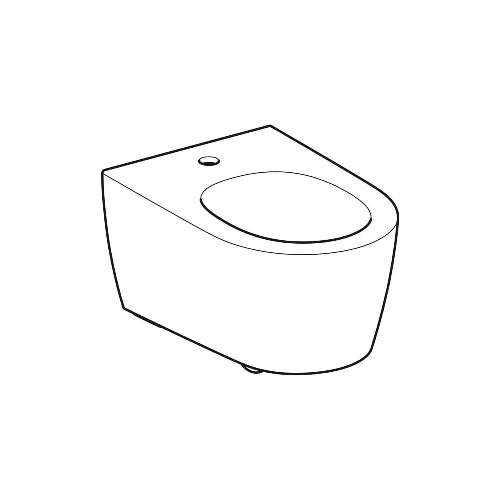 Geberit ONE Wandbidet geschlossene Form, Tiefe 54cm, Überlauf verdeckt, Weiß/KeraTec... GEBERIT-500690011 4025410715166 (Abb. 3)