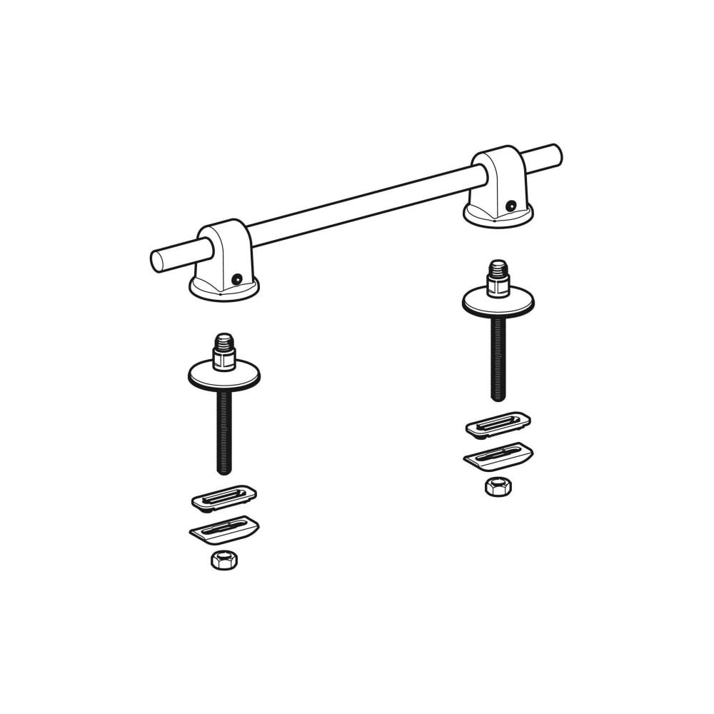 Geberit Scharnier mit Scharnierwelle für WC-Sitzring mit Befestigung von unten, L110... GEBERIT-244845001 4025410945877 (Abb. 3)