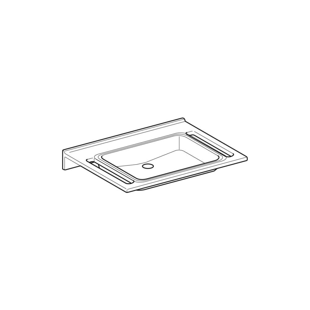 Geberit Publica Waschtisch eckiges Design, Ausschnitten barrierefrei demenzgerecht B... GEBERIT-500666014 4025410753571 (Abb. 4)