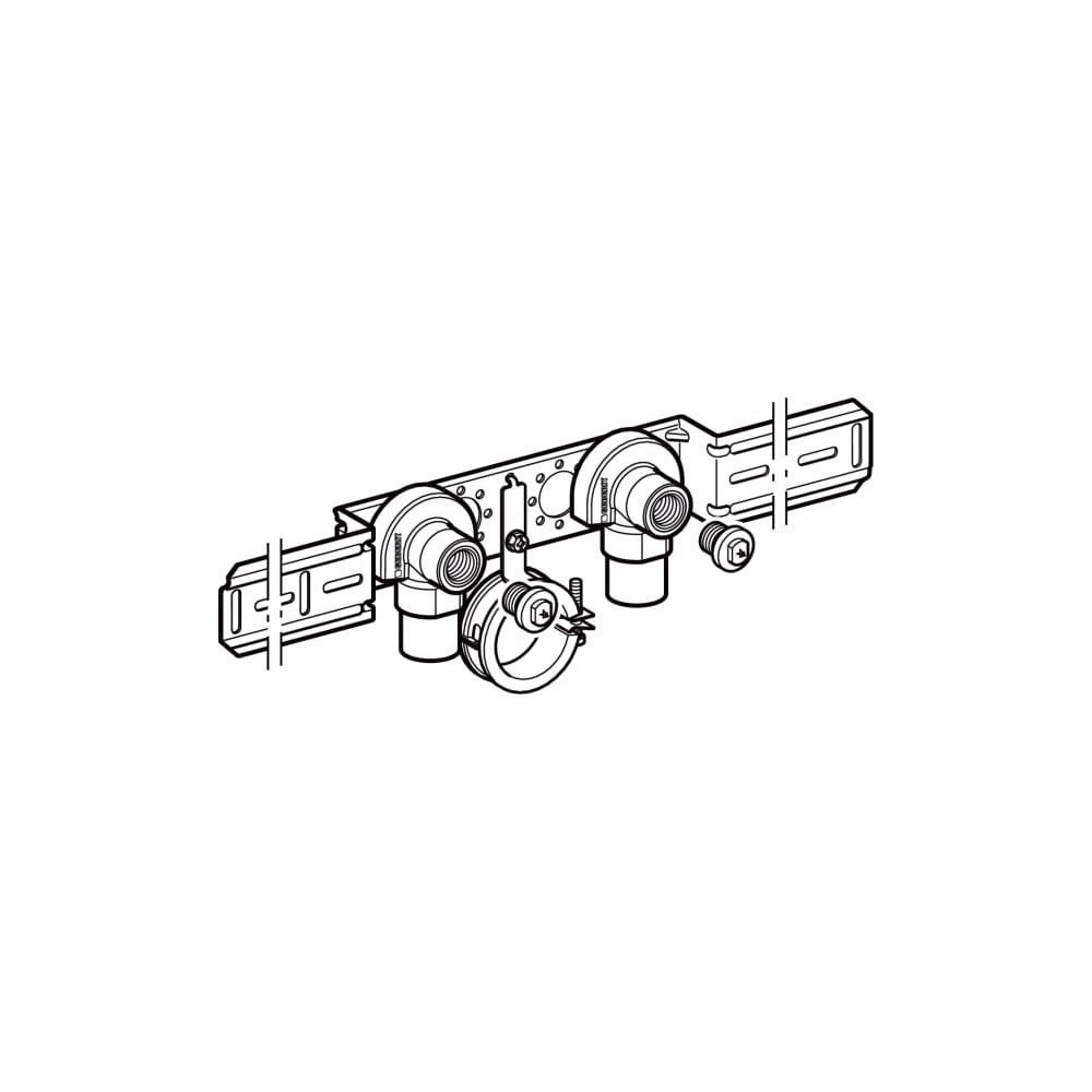 Geberit Anschlusswinkel 90 Grad mit Außengewinde MF 1/2" vorm. 2x Ablaufrohrs. RMF 1... GEBERIT-632871002 4025410760227 (Abb. 3)