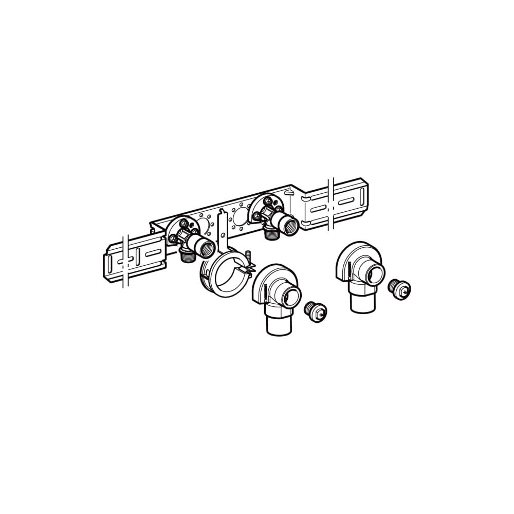 Geberit Anschlusswinkel 90 Grad mit Außengewinde MF 1/2" vorm. 2x Ablaufrohrs. RMF 1... GEBERIT-632871002 4025410760227 (Abb. 9)