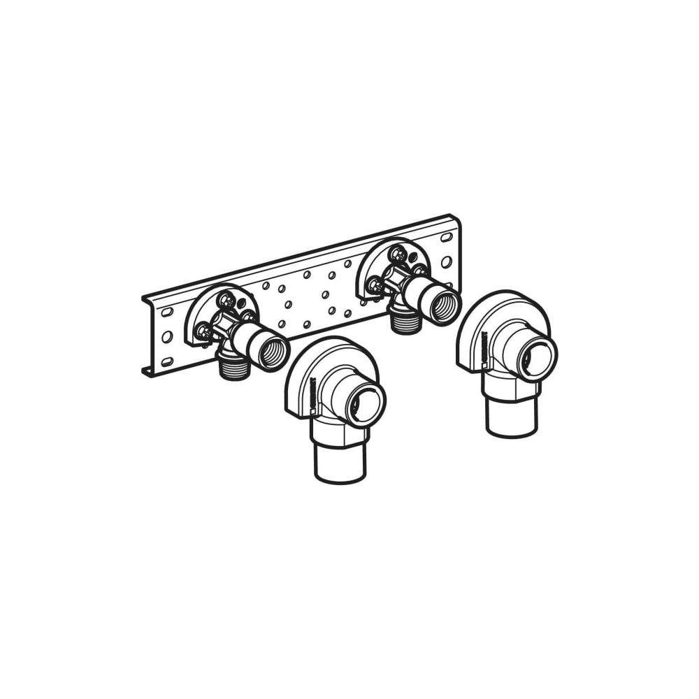 Geberit Anschlusswinkel 90 Grad mit Außengewinde MF 1/2", vormontiert, zweifach AD 1... GEBERIT-632863002 4025410760111 (Abb. 9)