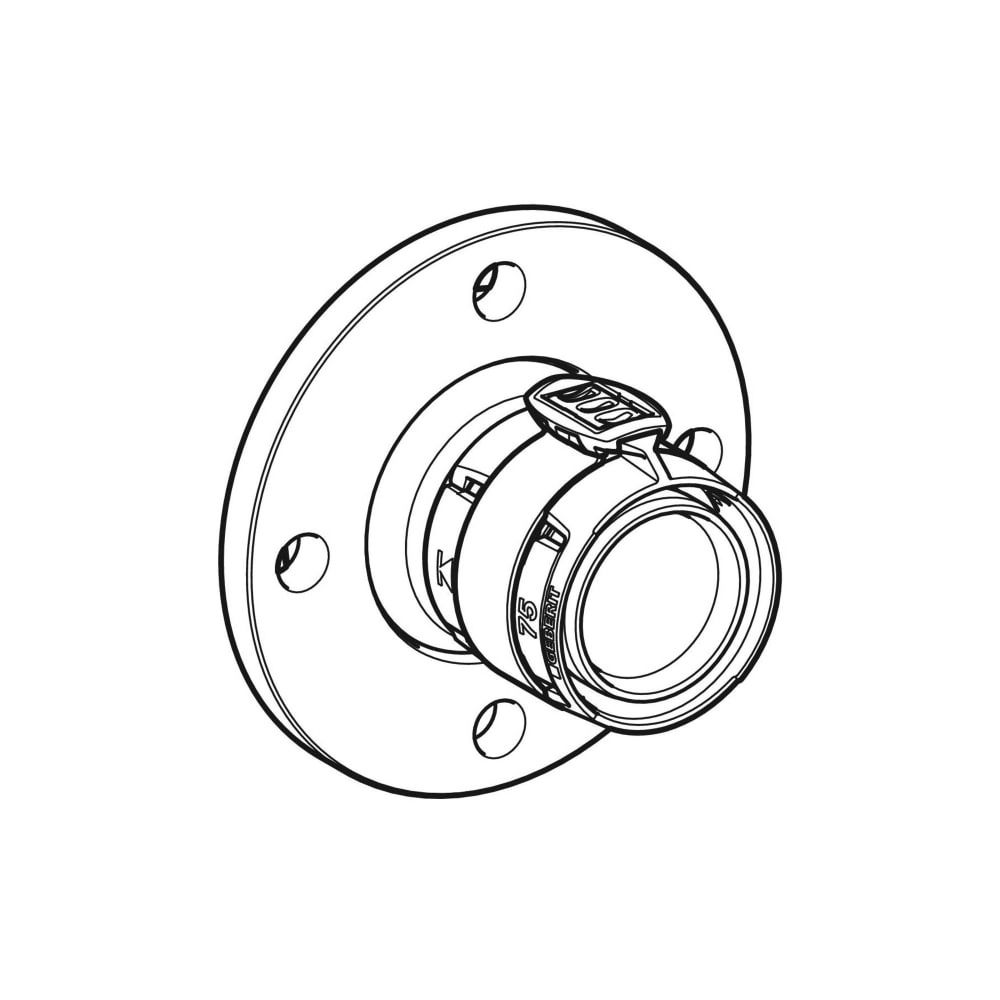 Geberit FlowFit Flansch PN10/16, mit Presseinheit bleifreie Siliziumbronze, d 75mm, ... GEBERIT-619617001 4025416602293 (Abb. 3)