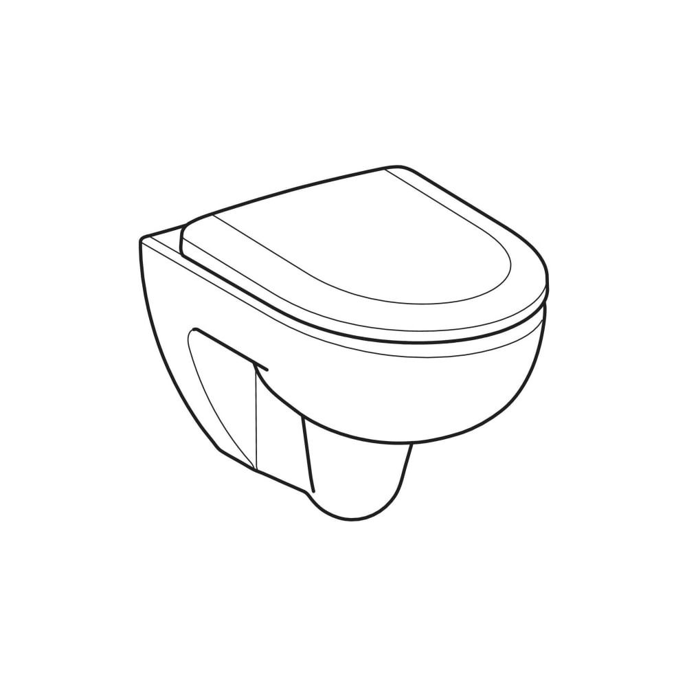 Geberit Renova Set Wand-WC Tiefspüler Rimfree, WC-Sitz T 54cm, Absenkautomatik Quick... GEBERIT-500801001 4025410717818 (Abb. 8)