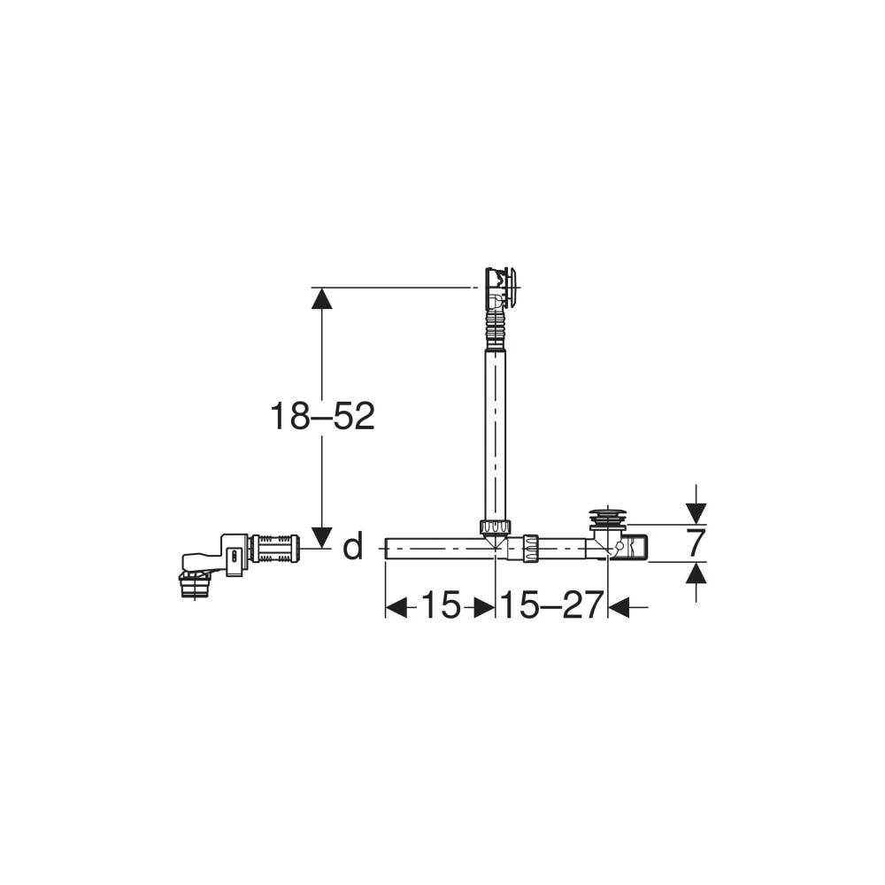 Geberit Badewannenanschluss für Wandablauf für Dusche Außendurchmesser 40mm... GEBERIT-154246006 4025410602459 (Abb. 5)