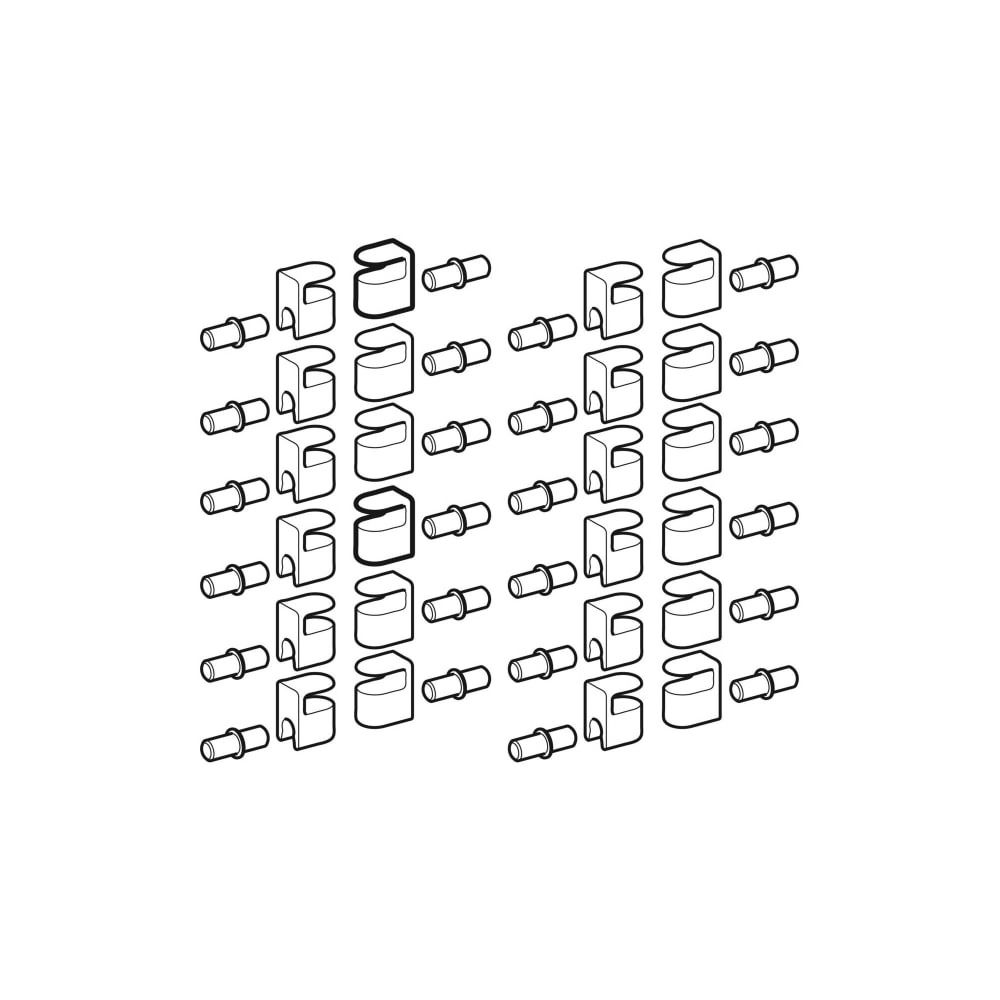 Geberit Set Regalhalter für Glaseinlegeboden, 12 Stück... GEBERIT-244414001 4025410735201 (Abb. 1)