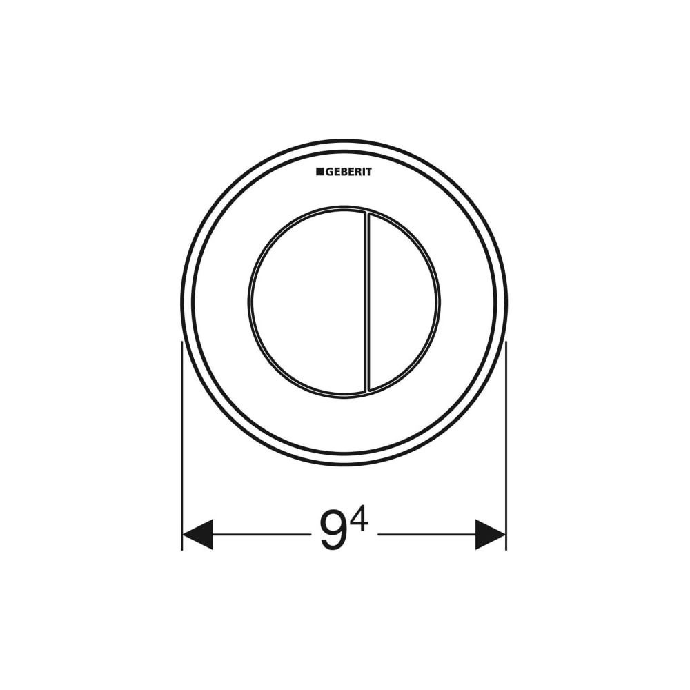 Geberit Typ 10 Fernbetätigung pneumatisch, 2-Mengen-Spülung, Unterputz-Drücker Mattv... GEBERIT-116055KN1 4025416322962 (Abb. 7)