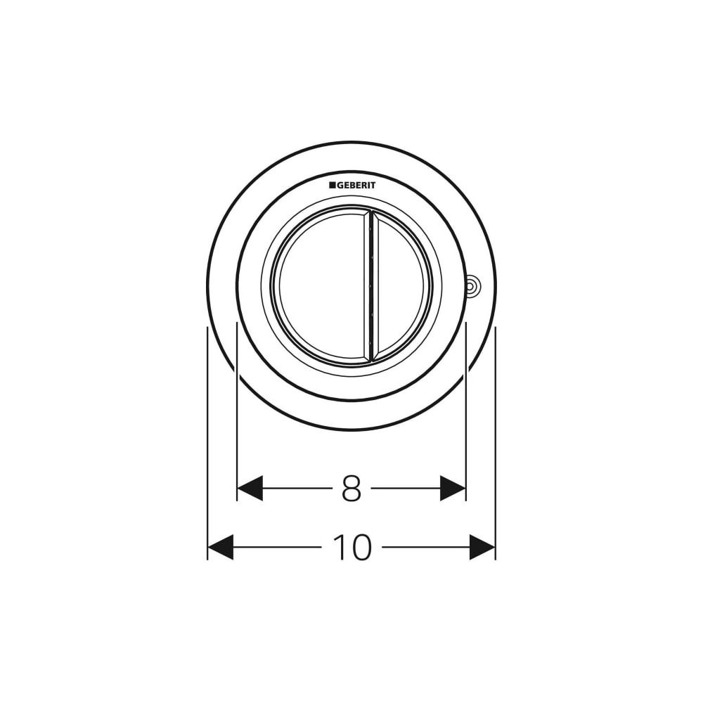 Geberit Typ 01 Fernbetätigung pneumatisch, 2-Mengen-Spülung, Möbeldrücker, Mattverch... GEBERIT-116050461 4025416334668 (Abb. 6)