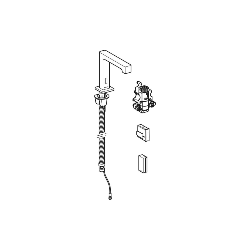 Geberit Brenta Waschtischarmatur Standmontage, Batteriebetrieb, für UP-Funktionsbox ... GEBERIT-116198211 4025410777737 (Abb. 2)