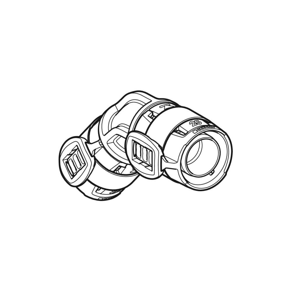 Geberit FlowFit Bogen 45°, Außendurchmesser 25mm... GEBERIT-620062001 4025416609148 (Abb. 2)