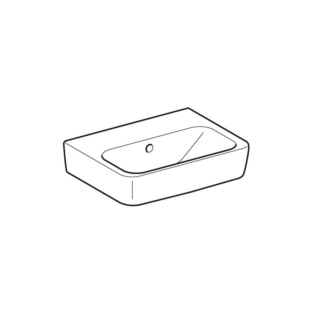 Geberit Renova Plan Handwaschbecken, 45x17x34cm, ohne Hahnloch, Überlauf sichtbar, W... GEBERIT-501626001 4025410858221 (Abb. 3)