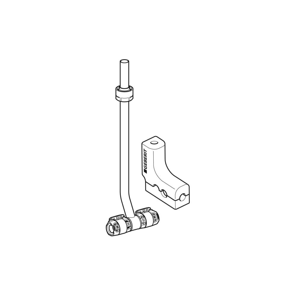 Geberit FlowFit Metallrohr-Anschluss-T-Stück mit Anschlussverschraubung für Eurokonu... GEBERIT-619420221 4025416601265 (Abb. 3)