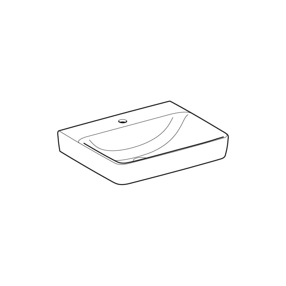 Geberit Renova Plan Waschtisch, Breite 60cm, Tiefe 48cm, Hahnloch mittig, ohne Überl... GEBERIT-501637001 4025410858191 (Abb. 3)
