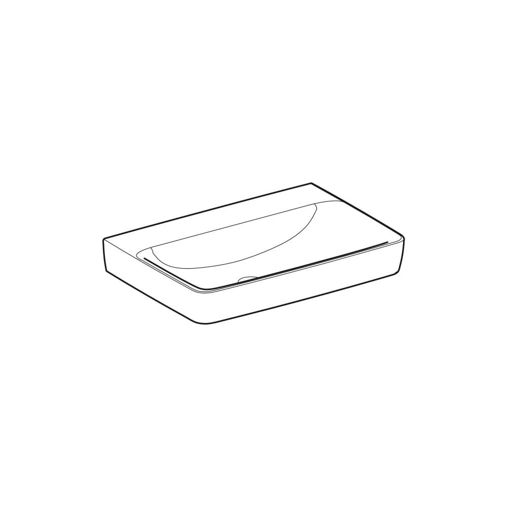 Geberit Renova Plan Waschtisch, Breite 70cm, Tiefe 48cm, ohne Hahnloch, ohne Überlau... GEBERIT-501647008 4025410858672 (Abb. 3)