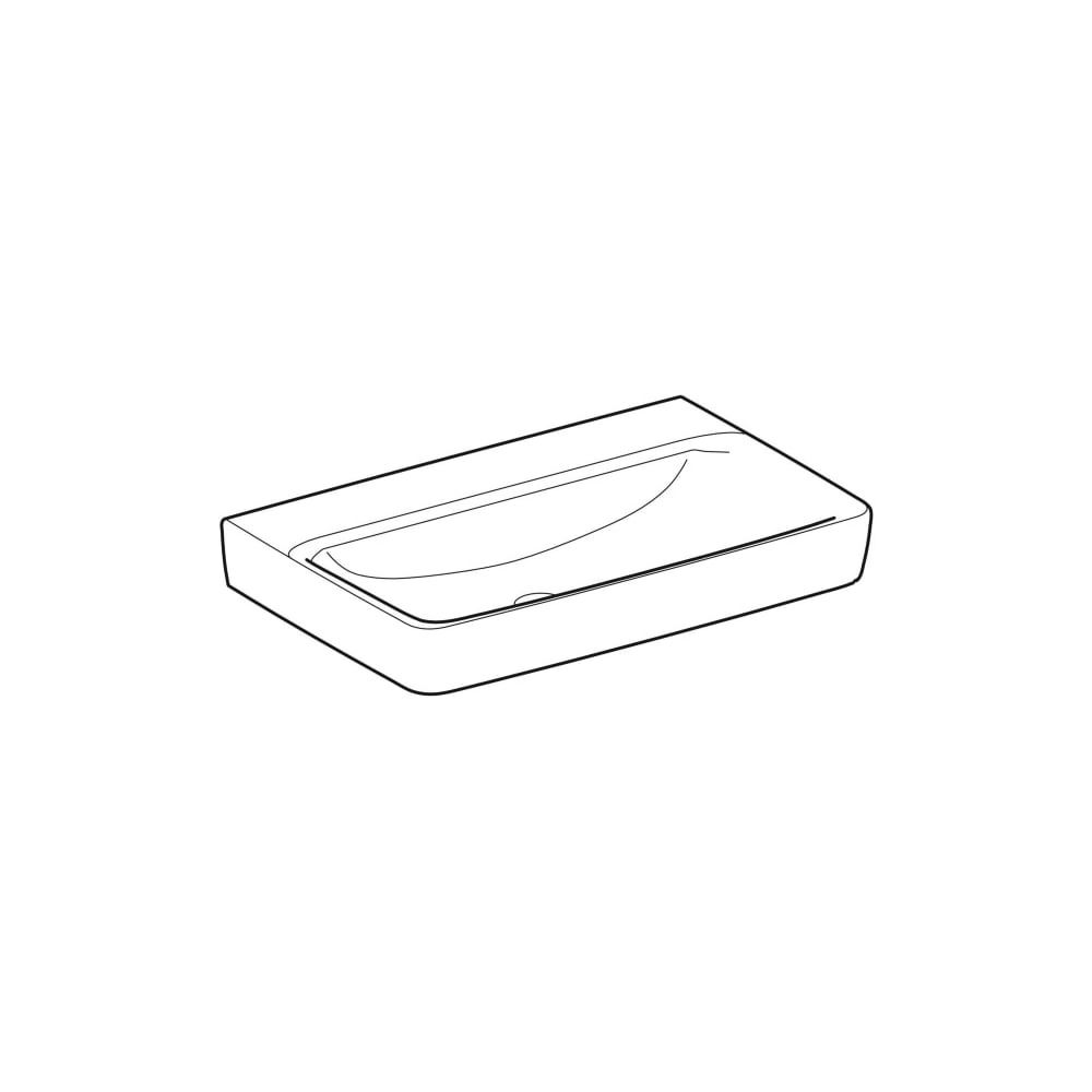 Geberit Renova Plan Waschtisch, Breite 75cm, Tiefe 48cm, ohne Hahnloch, ohne Überlau... GEBERIT-501693008 4025410867889 (Abb. 3)