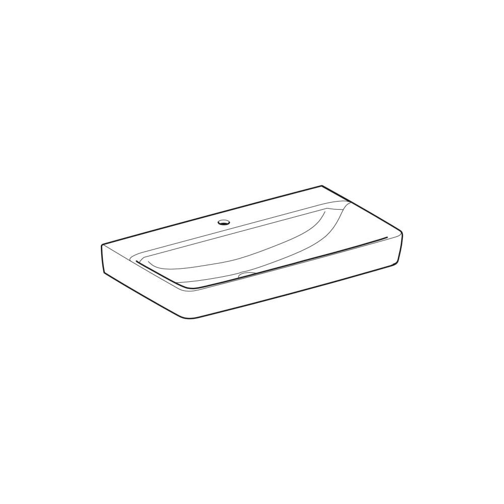 Geberit Renova Plan Waschtisch, Breite 85cm, Tiefe 48cm, Hahnloch mittig, ohne Überl... GEBERIT-501699001 4025410868350 (Abb. 3)