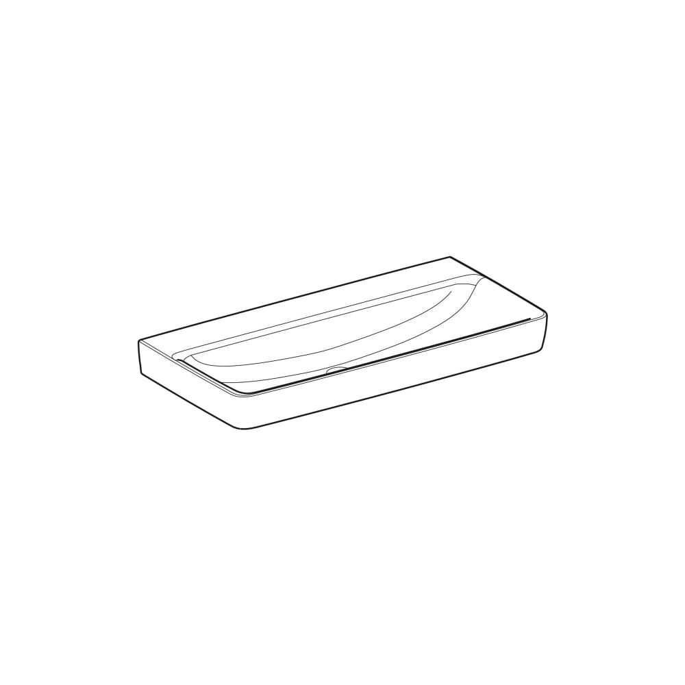 Geberit Renova Plan Waschtisch, Breite 100cm, Tiefe 48cm, ohne Hahnloch, ohne Überla... GEBERIT-501709001 4025410868541 (Abb. 3)