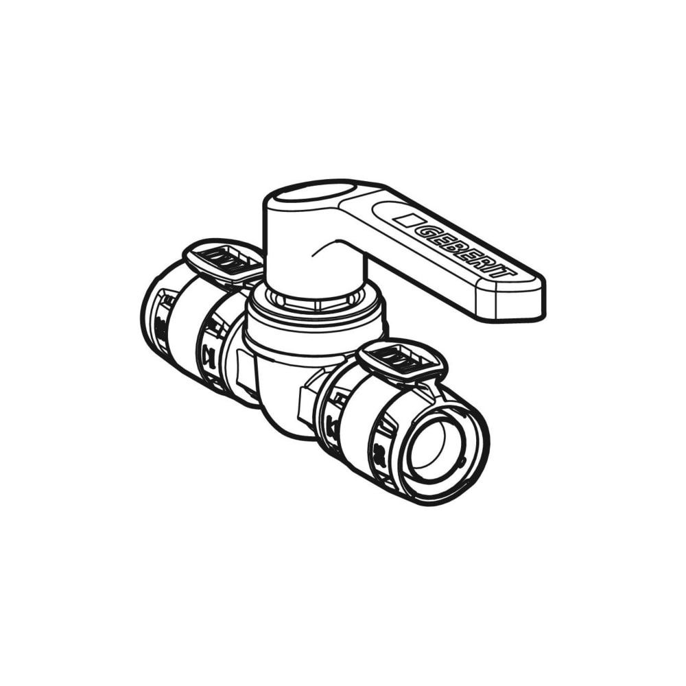 Geberit FlowFit Kugelhahn mit Betätigungshebel, d 50mm... GEBERIT-619855001 4025416604440 (Abb. 3)