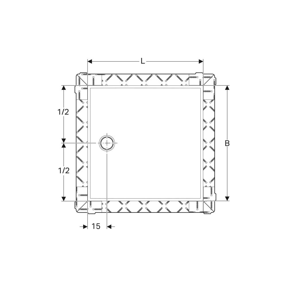 Geberit Setaplano Duschfläche quadratisch 90x90cm... GEBERIT-154270111 4025416545743 (Abb. 7)