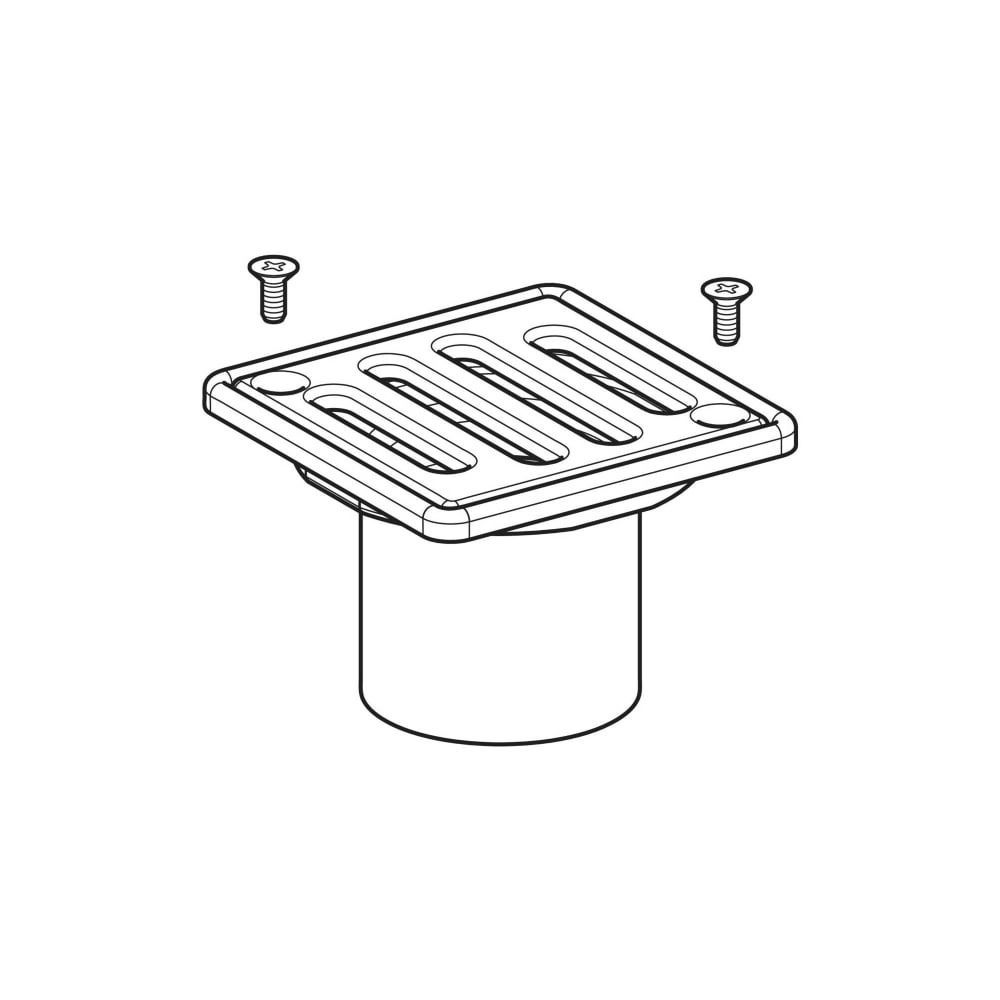 Geberit Rost verschraubbar 8x8cm, mit Rostträger... GEBERIT-154310001 4025416364443 (Abb. 7)