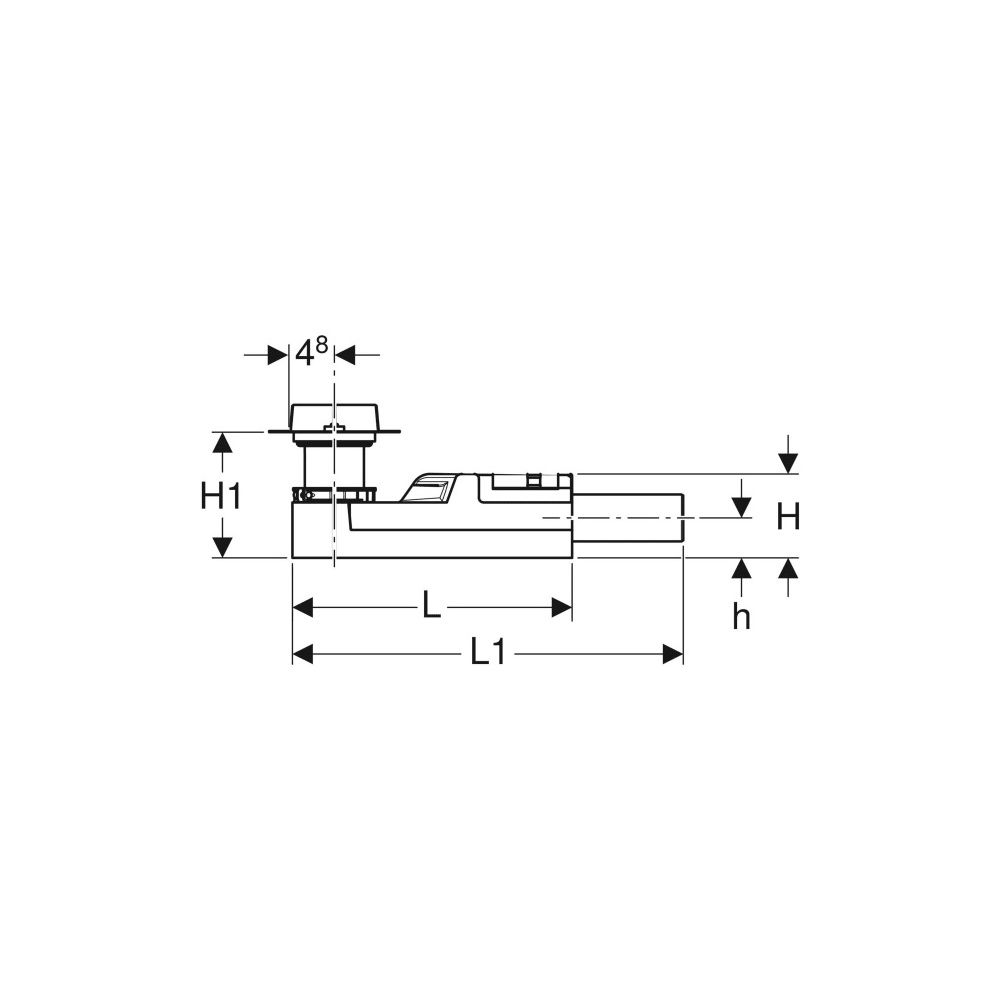 Geberit Rohbauset für Duschrinnen der Reihe CleanLine, für Estrichhöhe am Einlauf 65... GEBERIT-154152001 4025416364818 (Abb. 7)