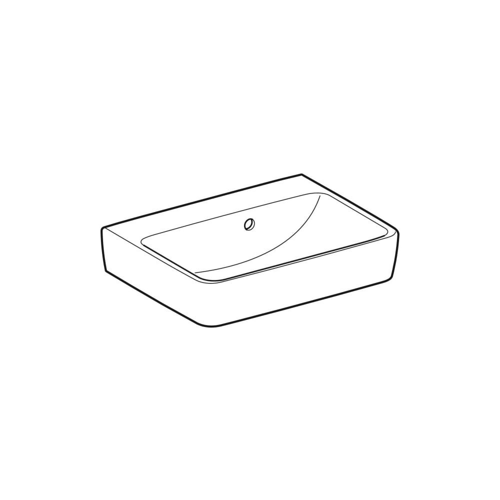 Geberit Renova Plan Handwaschbecken mit asymmetrischem Überlauf, 50x16,5x38cm, ohne ... GEBERIT-501630001 4025410866738 (Abb. 3)