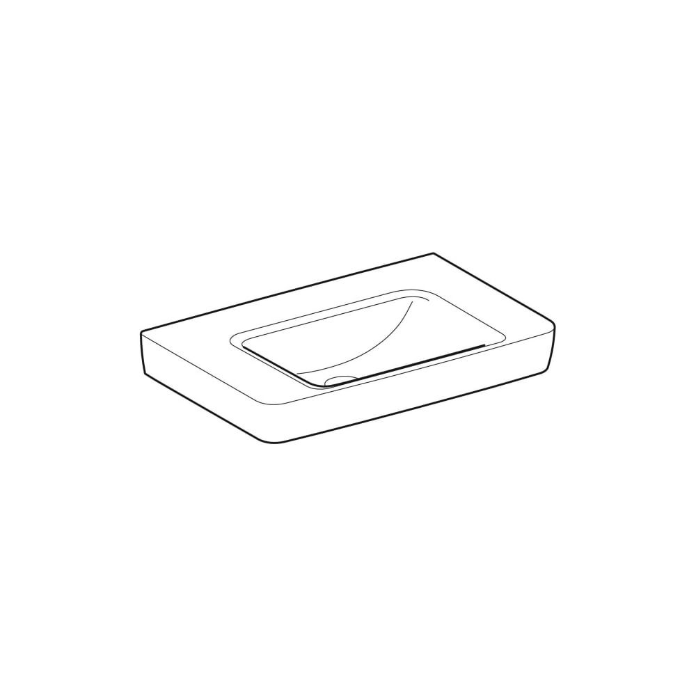 Geberit Renova Plan Waschtisch, Ablagefläche beidseitig, Breite 75cm, Tiefe 48cm, oh... GEBERIT-501697008 4025410868329 (Abb. 3)