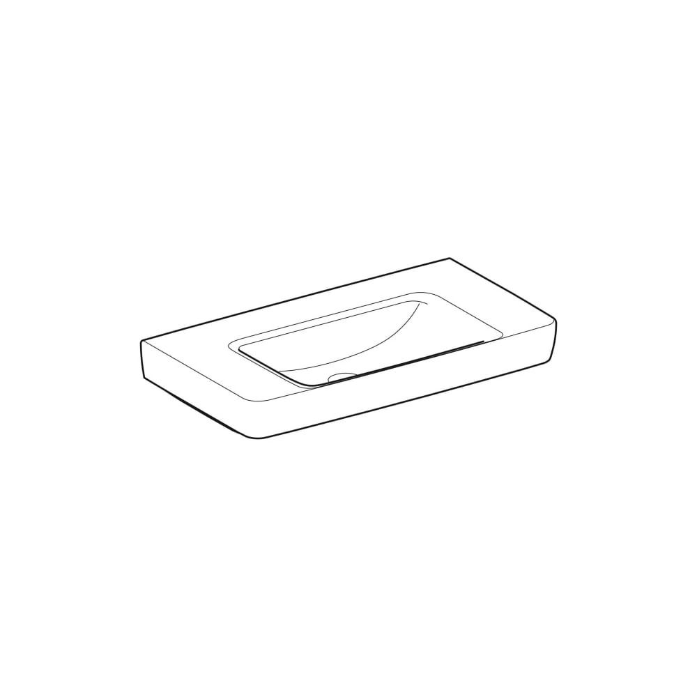 Geberit Renova Plan Waschtisch, Ablagefläche beidseitig, Breite 90cm, Tiefe 48cm, oh... GEBERIT-501705008 4025410868398 (Abb. 3)