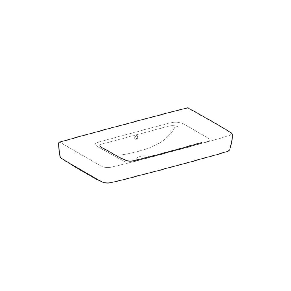 Geberit Renova Plan Waschtisch, Ablagefläche beidseitig, Breite 90cm, Tiefe 48cm, oh... GEBERIT-501704001 4025410868282 (Abb. 3)