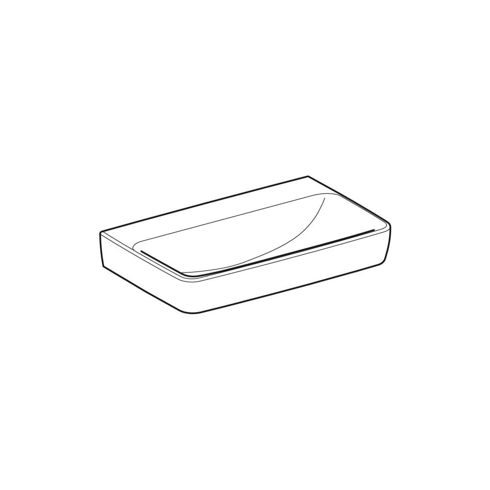 Geberit Renova Compact Waschtisch, Breite 65cm, Tiefe 40cm, ohne Hahnloch, ohne Über... GEBERIT-501717008 4025410868442 (Abb. 3)