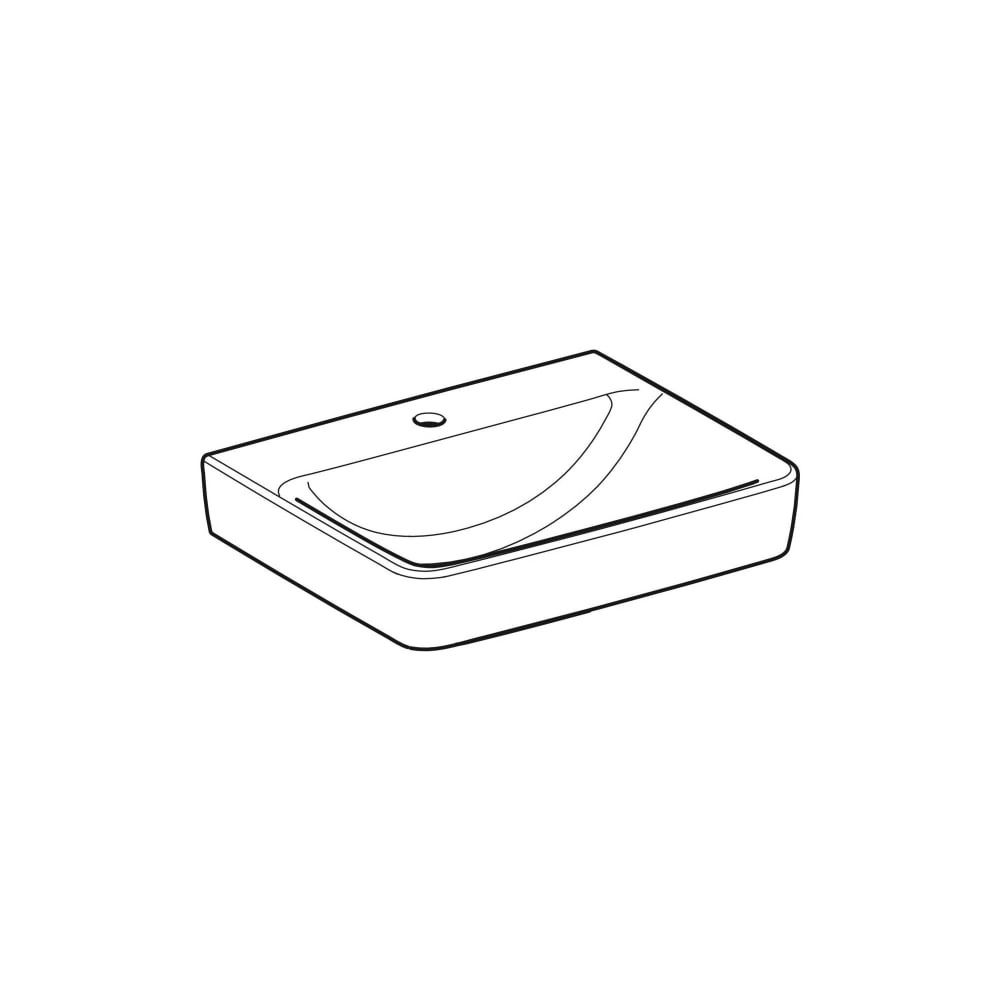 Geberit Renova Plan Waschtisch, Breite 55cm, Tiefe 44cm, Hahnloch mittig, ohne Überl... GEBERIT-501633008 4025410858399 (Abb. 3)