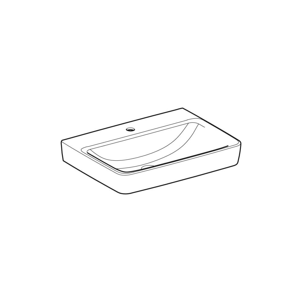 Geberit Renova Plan Waschtisch, Breite 65cm, Tiefe 48cm, Hahnloch mittig, ohne Überl... GEBERIT-501641001 4025410858436 (Abb. 3)