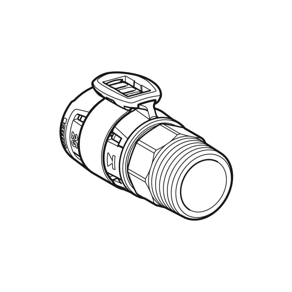 Geberit FlowFit Anschluss gerade, mit Außengewinde bleifreie Siliziumbronze, d 25mm,... GEBERIT-619482221 4025416602101 (Abb. 3)