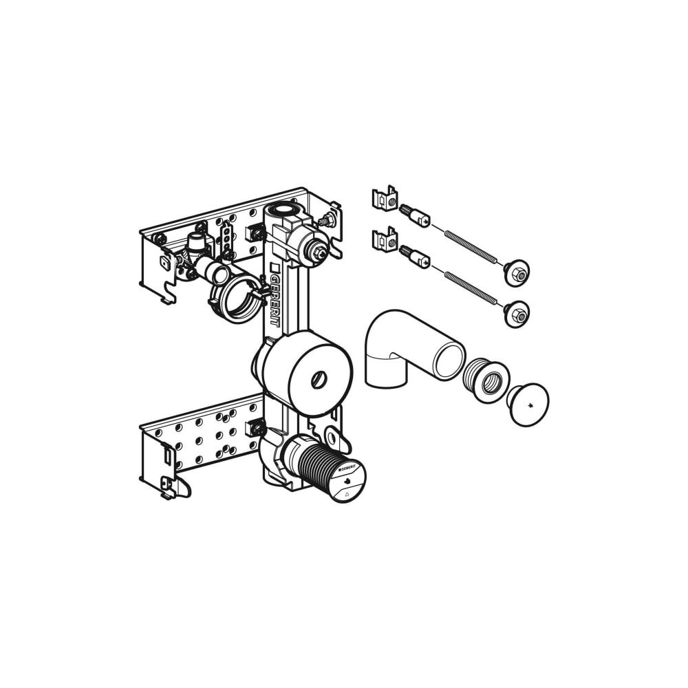 Geberit GIS Set Waschtisch für Standarmatur, einer Wasserzählerstrecke mit Unterputz... GEBERIT-461172001 4025410907042 (Abb. 3)