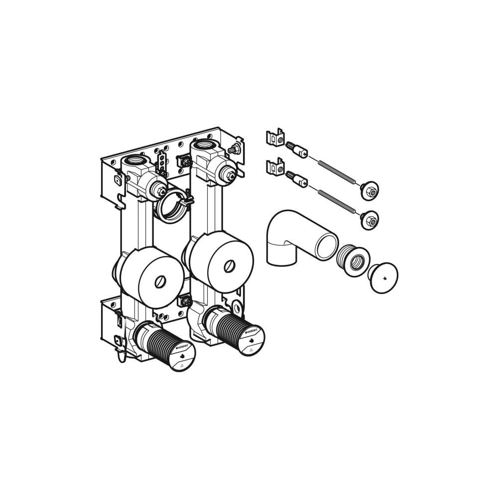 Geberit GIS Set Waschtisch für Standarmatur, zwei Wasserzählerstrecken mit Unterputz... GEBERIT-461177001 4025410906878 (Abb. 3)