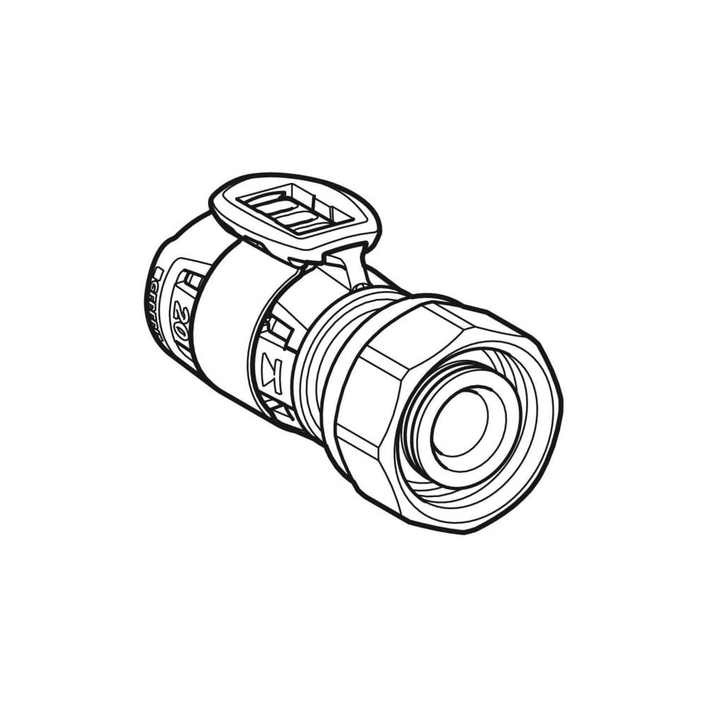 Geberit FlowFit Anschluss für Eurokonus, mit Überwurfmutter bleifreie Siliziumbronze... GEBERIT-619260221 4025416188629 (Abb. 3)