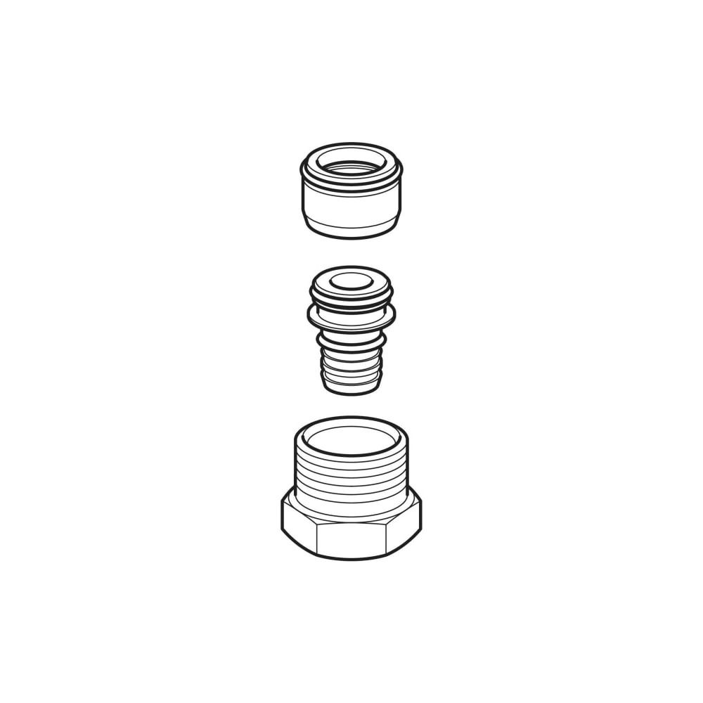 Geberit FlowFit Anschlussverschraubung mit Außengewinde Messing CW617N, d 16mm, G 1/... GEBERIT-619267221 4025416188773 (Abb. 6)