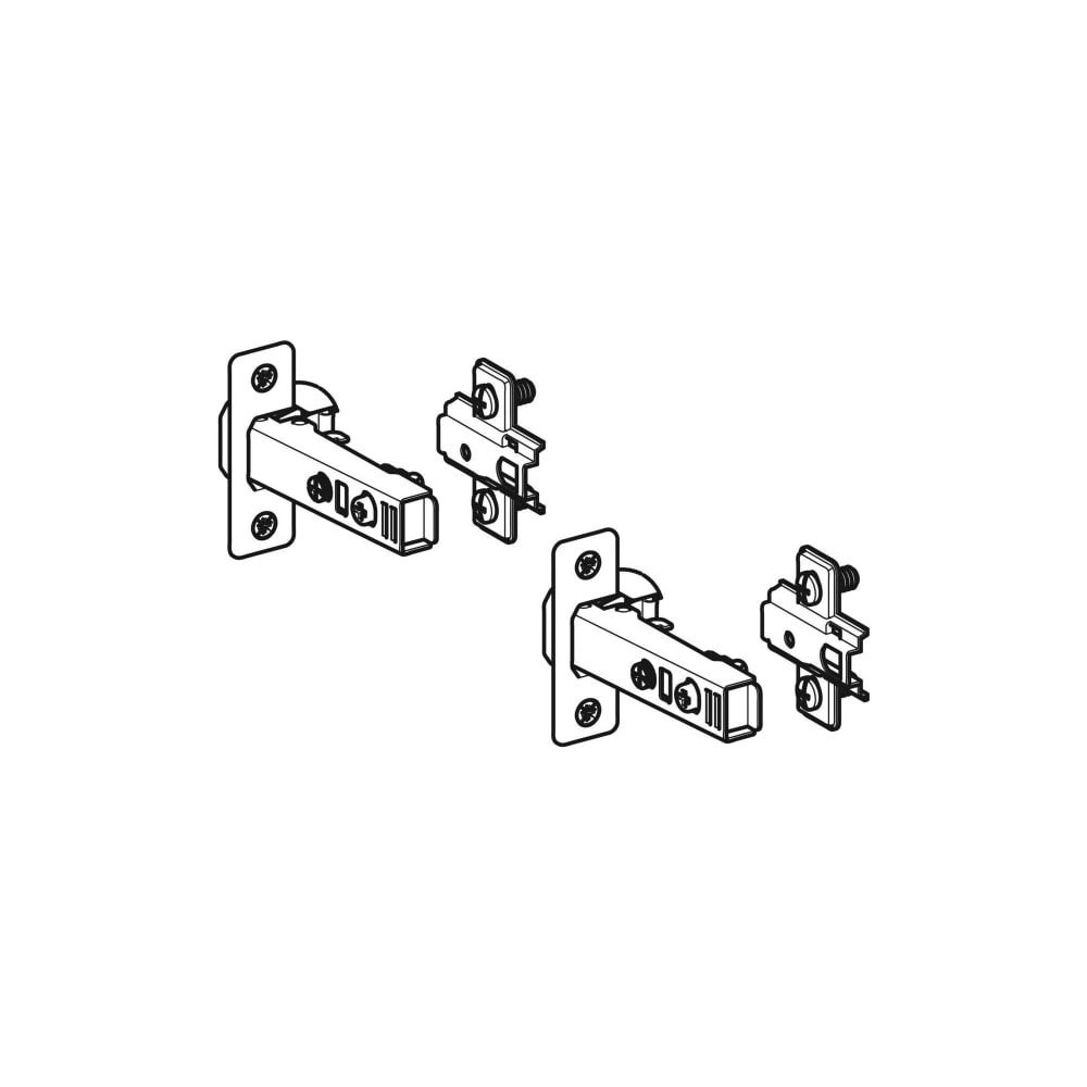 Geberit Set Scharniere mit Dämpfungsmechanismus, für Tür, mit Grundplatte... GEBERIT-244806001 4025410882486 (Abb. 1)