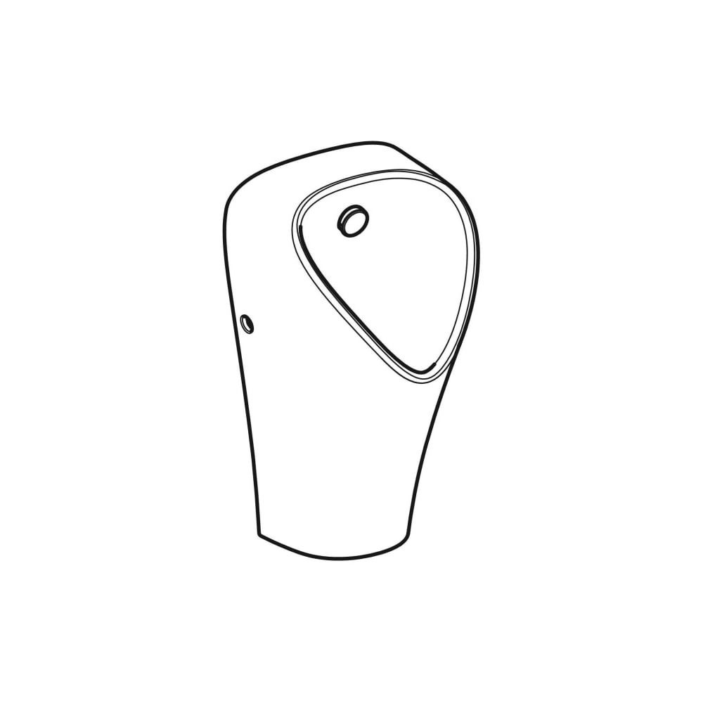 Geberit Narva Urinal Zulauf von hinten, Abgang von hinten, KeraTect, Weiß... GEBERIT-501655008 4025410950864 (Abb. 3)