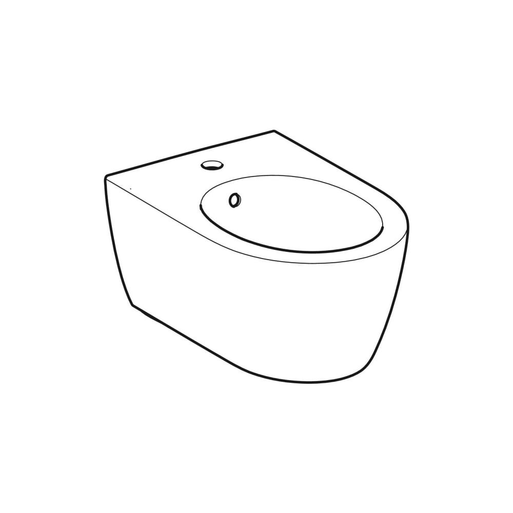 Geberit iCon Wandbidet geschlossene Form, Tiefe 53cm, Überlauf sichtbar, Weiß/KeraTe... GEBERIT-501898008 4025410945846 (Abb. 3)