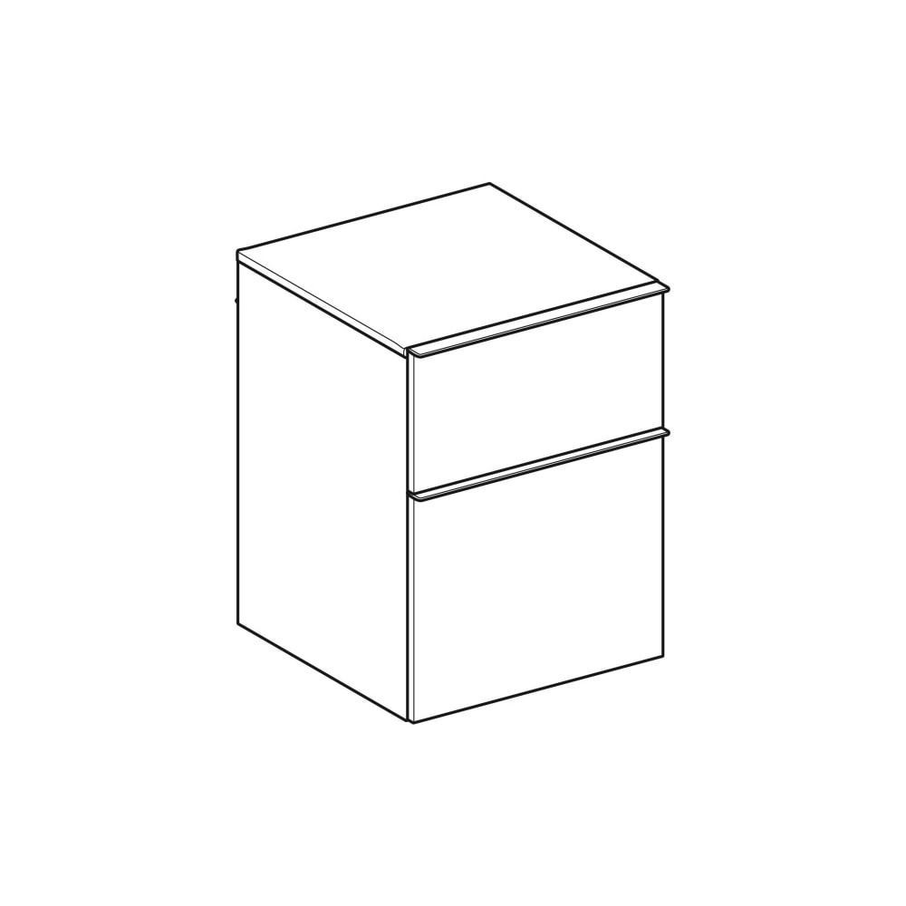 Geberit iCon Seitenschrank mit zwei Schubladen H 60cm, Weiß lackiert hochglänzend/pu... GEBERIT-502315011 4025410941589 (Abb. 3)