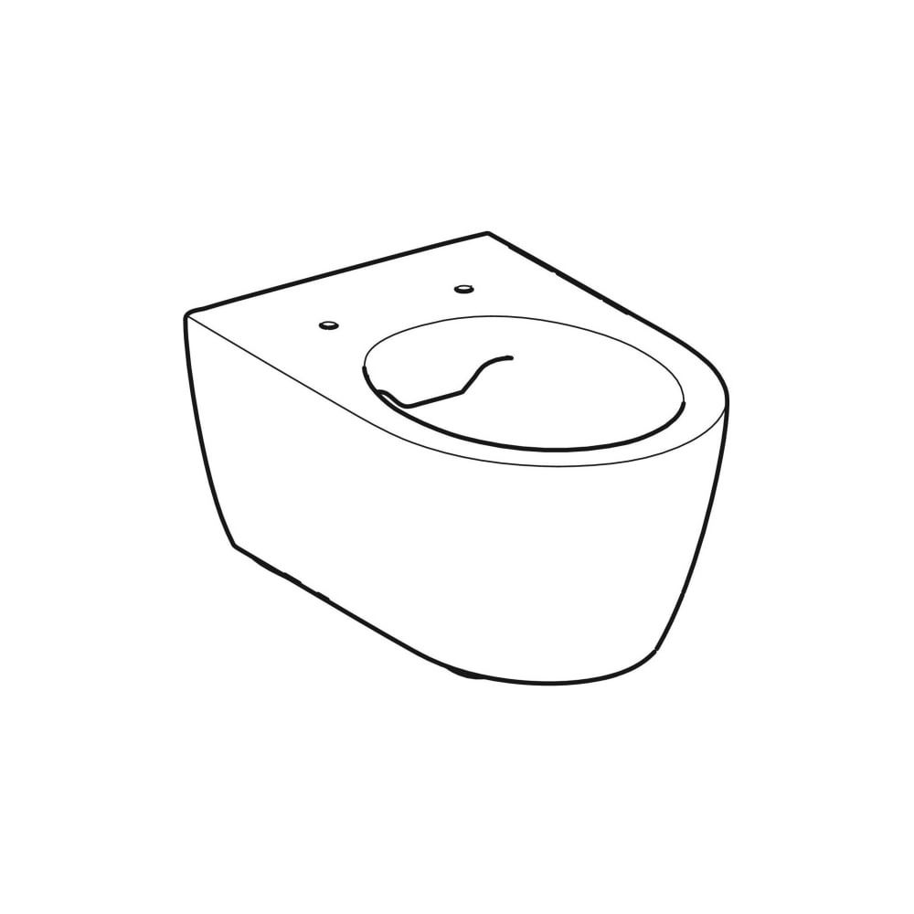 Geberit iCon Wand-WC Tiefspüler, geschlossene Form, Rimfree Tiefe 53cm, Weiß... GEBERIT-501661001 4025410870186 (Abb. 3)