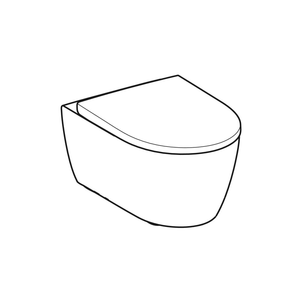 Geberit iCon Set Wand-WC Tiefspüler geschl. Form Rimfree, WC-Sitz T 53cm Absenkaut. ... GEBERIT-501663JT1 4025410652614 (Abb. 3)