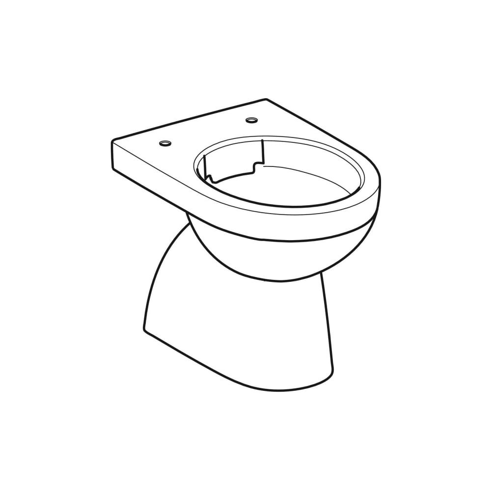 Geberit Renova Stand-WC Tiefspüler, Abgang vertikal, teilgeschlossene Form, Rimfree ... GEBERIT-500399012 4025410572998 (Abb. 3)