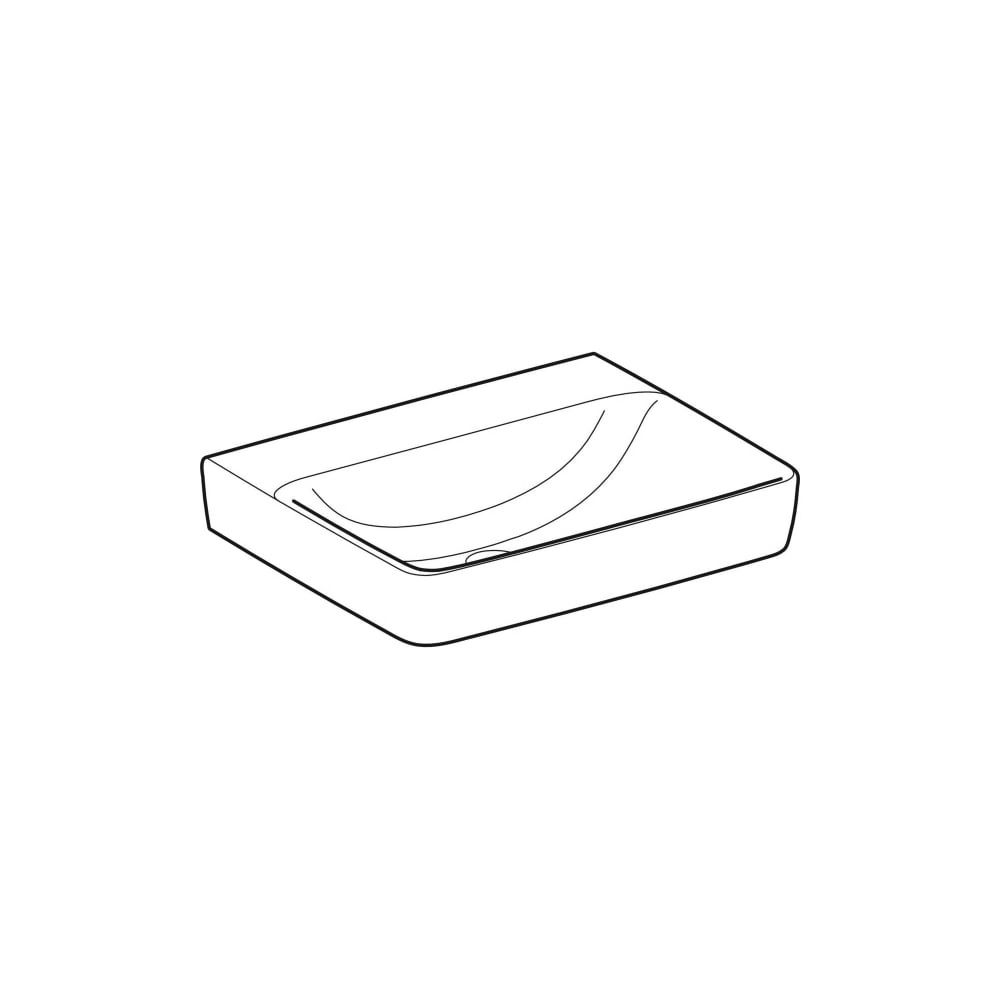 Geberit Renova Plan Aufsatzwaschtisch, Breite 60cm, Tiefe 48cm, ohne Hahnloch, ohne ... GEBERIT-501722001 4025410868824 (Abb. 3)