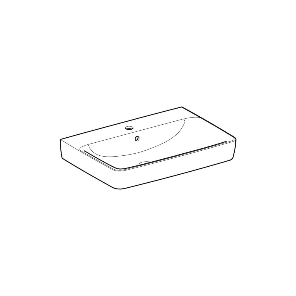 Geberit Renova Plan Aufsatzwaschtisch, Breite 70cm, Tiefe 48cm, Hahnloch mittig, Übe... GEBERIT-501724001 4025410868947 (Abb. 3)