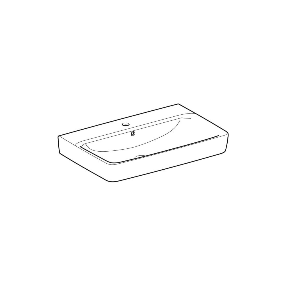 Geberit Renova Plan Aufsatzwaschtisch, Breite 75cm, Tiefe 48cm, Hahnloch mittig, Übe... GEBERIT-501725008 4025410869012 (Abb. 3)
