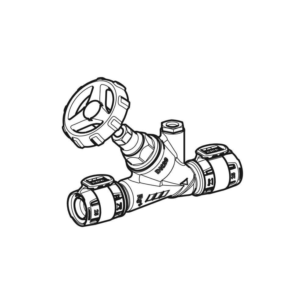Geberit FlowFit Schrägsitz-Absperrventil CuSn4Zn2PS, d 32mm... GEBERIT-619833001 4025416603665 (Abb. 3)